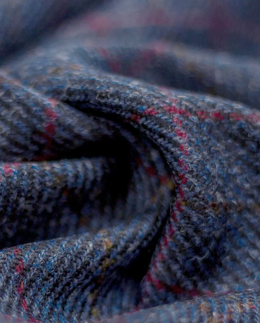 Bleistiftrock aus Harris Tweed in scottish blue - Image 2