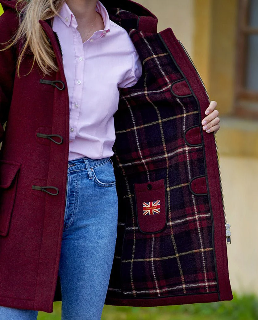 Dufflecoat für Damen ''Ladies Duffle'' in burgundy - Image 3