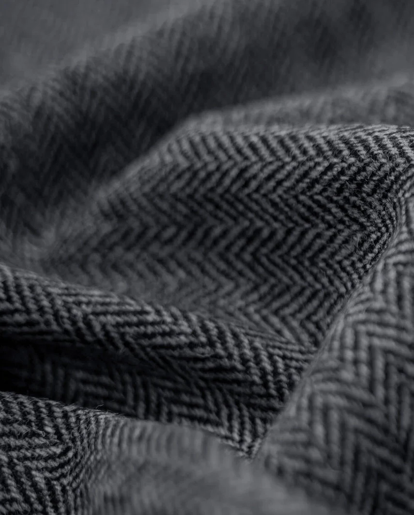 Harris Tweed Sakko ''London'' in anthra Herringbone - Image 5