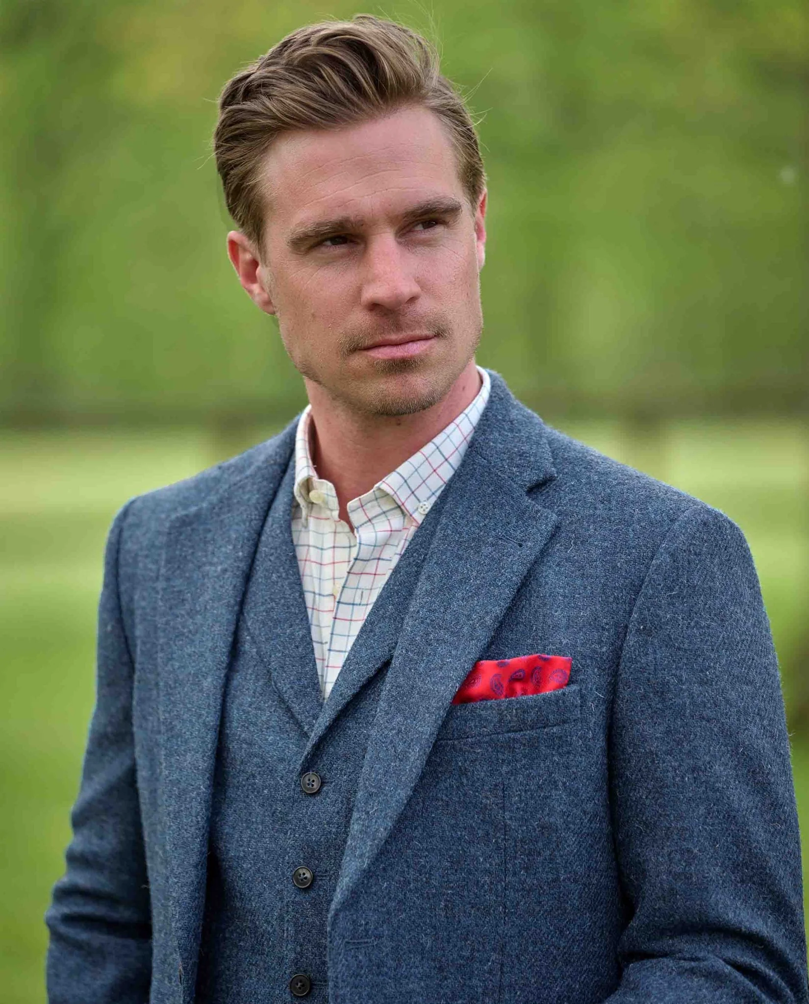 Harris Tweed Sakko ''London'' in blue shadow - Image 3