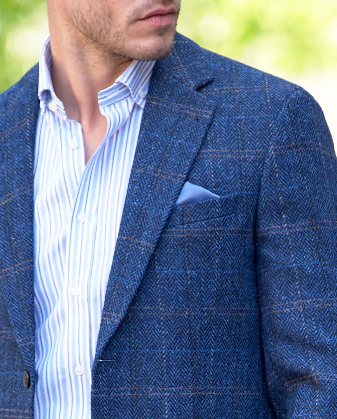 Harris Tweed Sakko ''London'' in dark-blue herringbone - Image 3