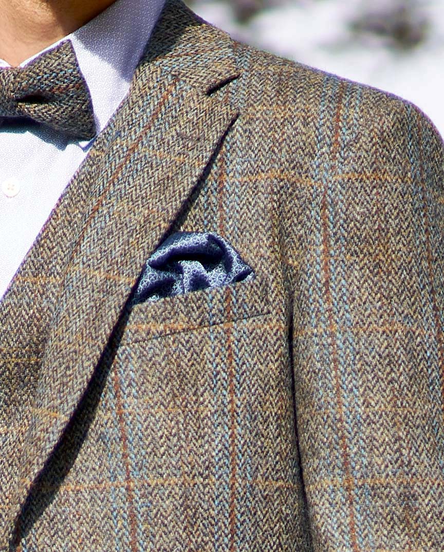 Harris Tweed Sakko ''London'' in green-blue herringbone - Image 3