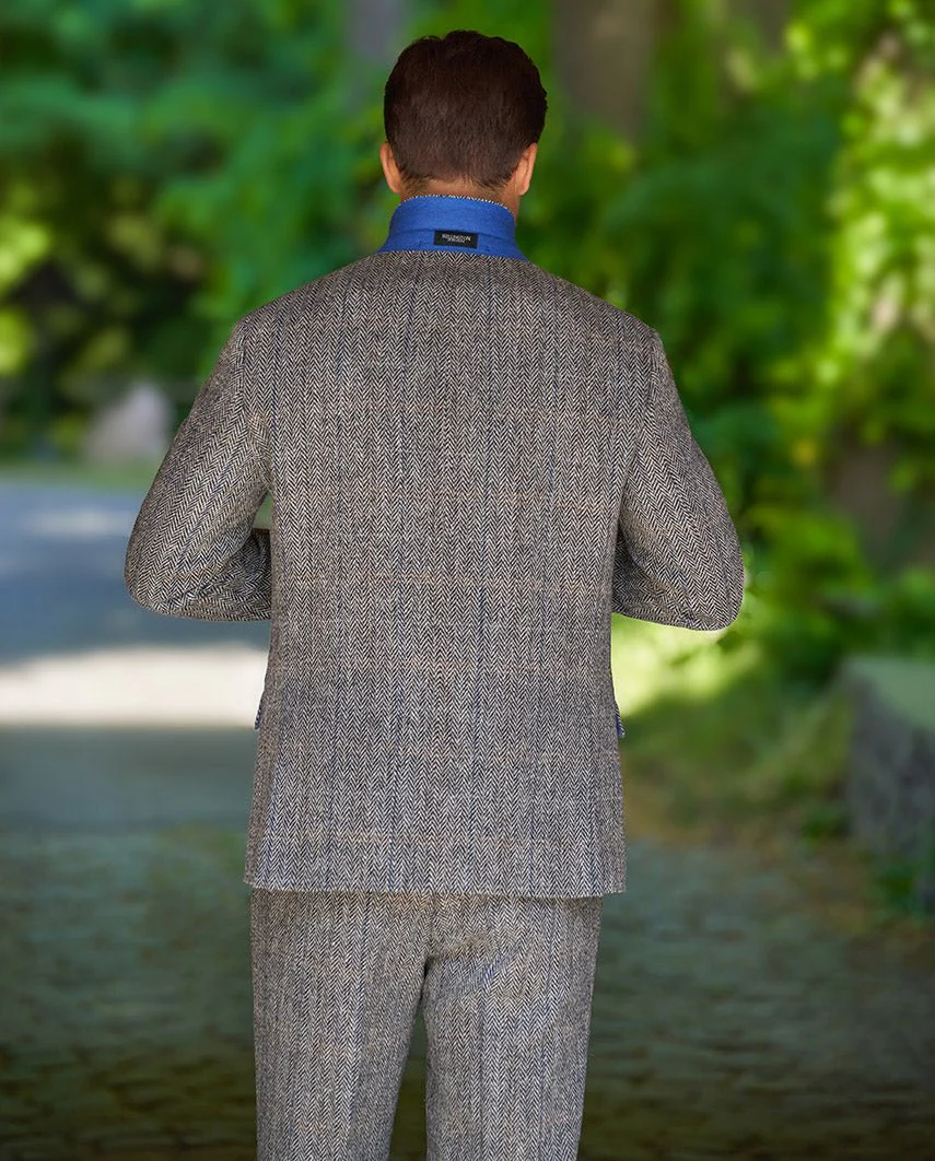 Harris Tweed Sakko ''London'' in grey Herringbone - Image 3