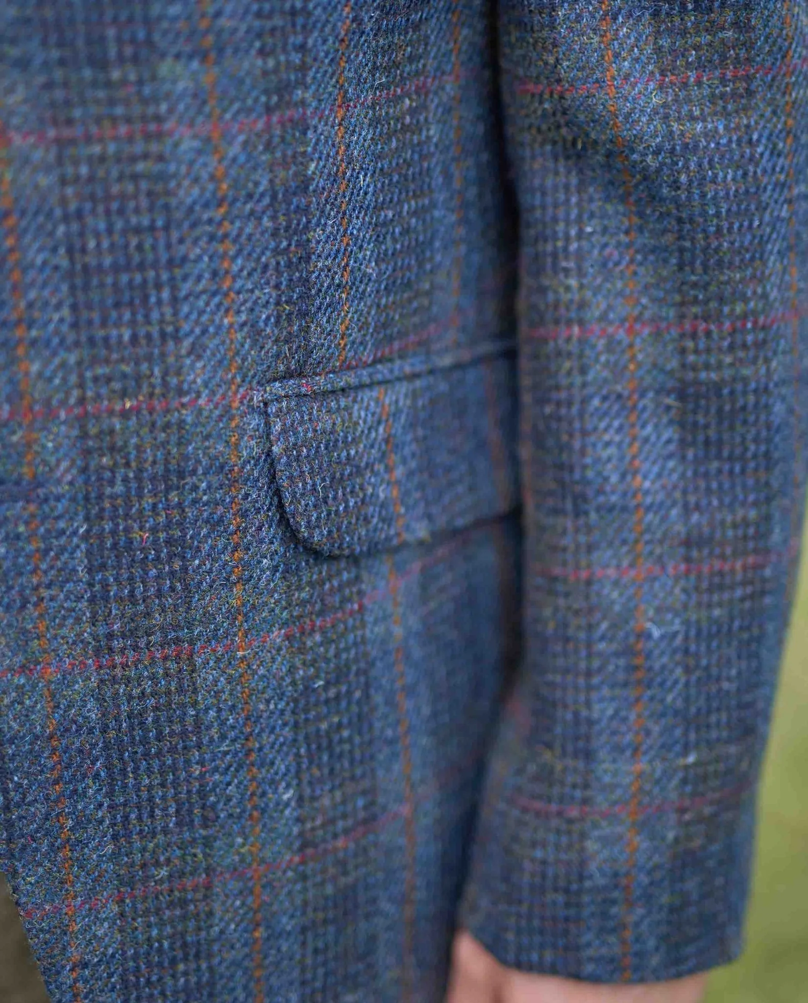 Harris Tweed Sakko ''London'' in multi-blue Tweed - Image 3
