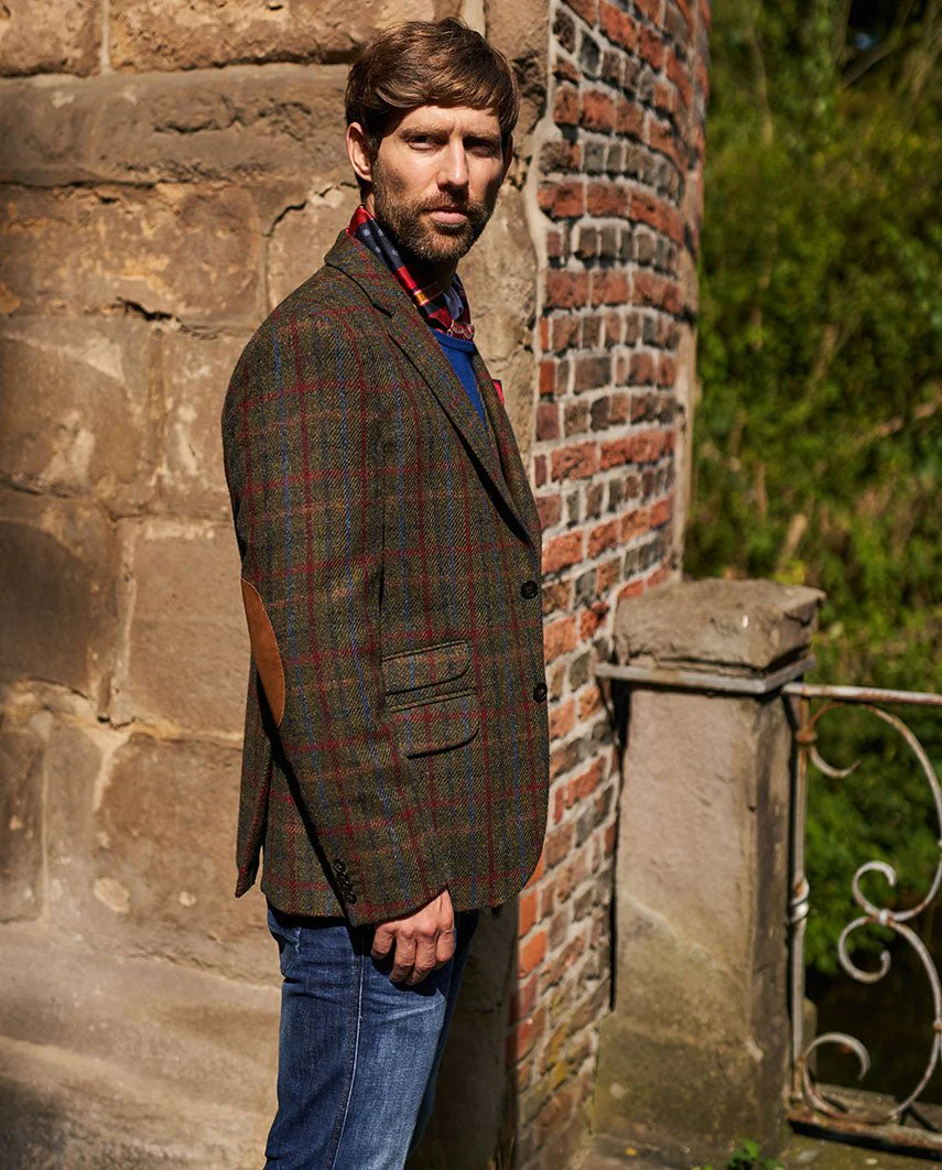 Harris Tweed Sakko ''London'' in red-blue Check - Image 3