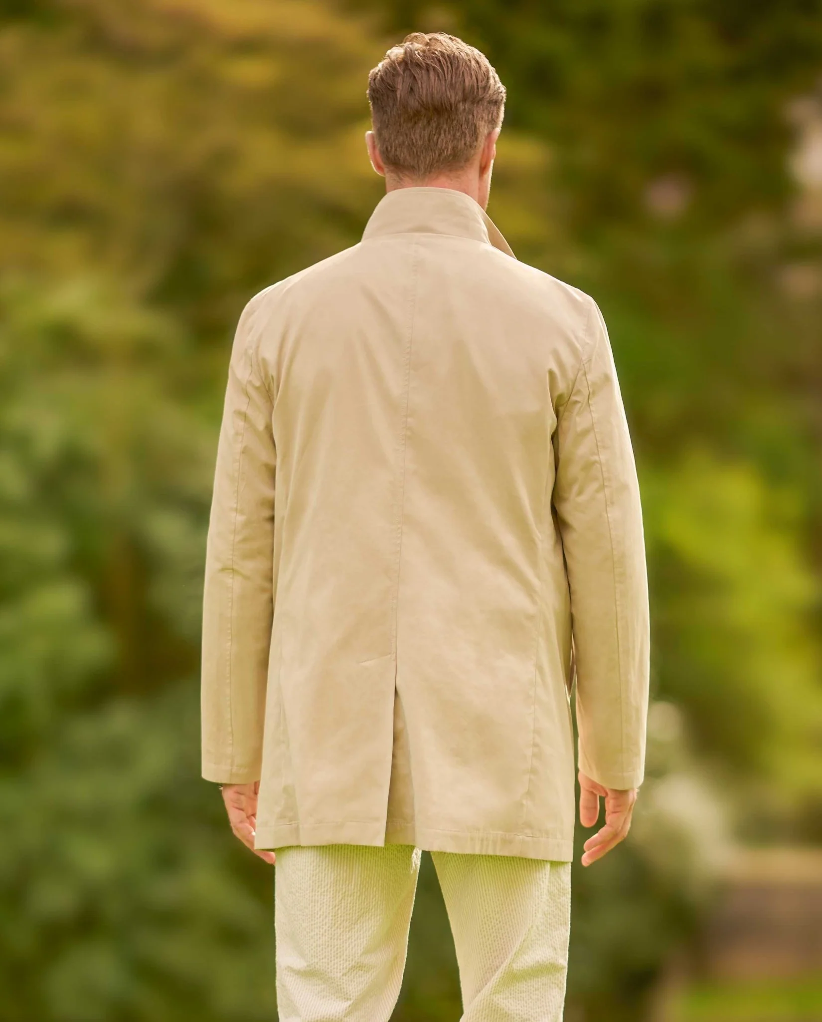 Herren Kurzmantel ''Beeford'' mit Westeneinsatz in beige - Image 2