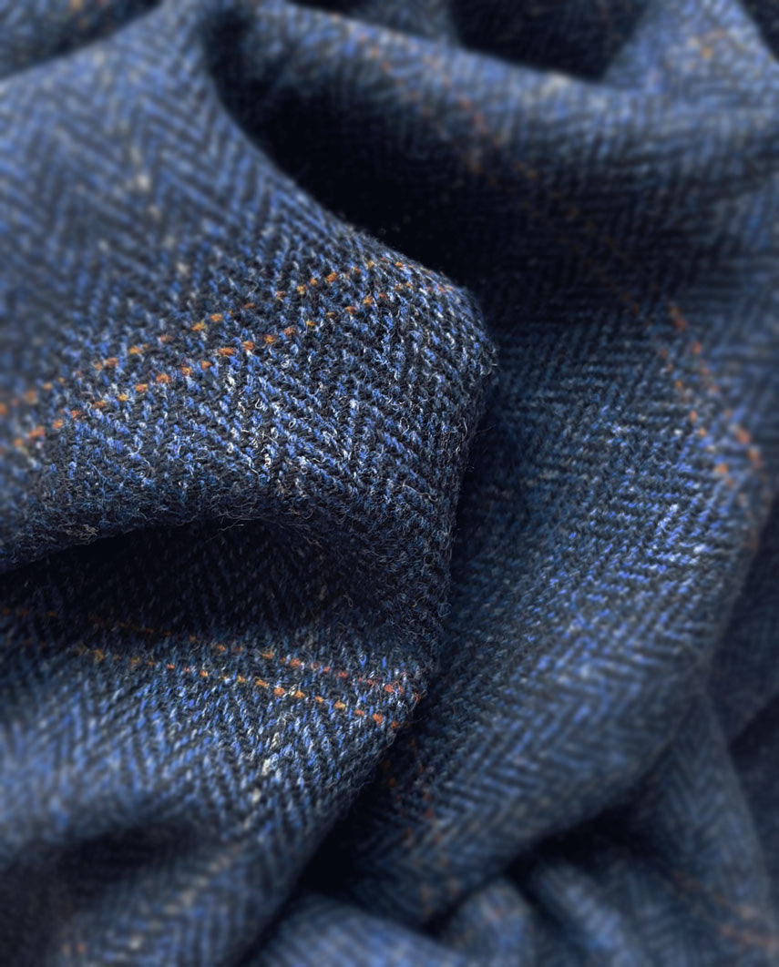Herrenhose "Mr. Miller" aus Harris Tweed in dark-blue herringbone - Image 3