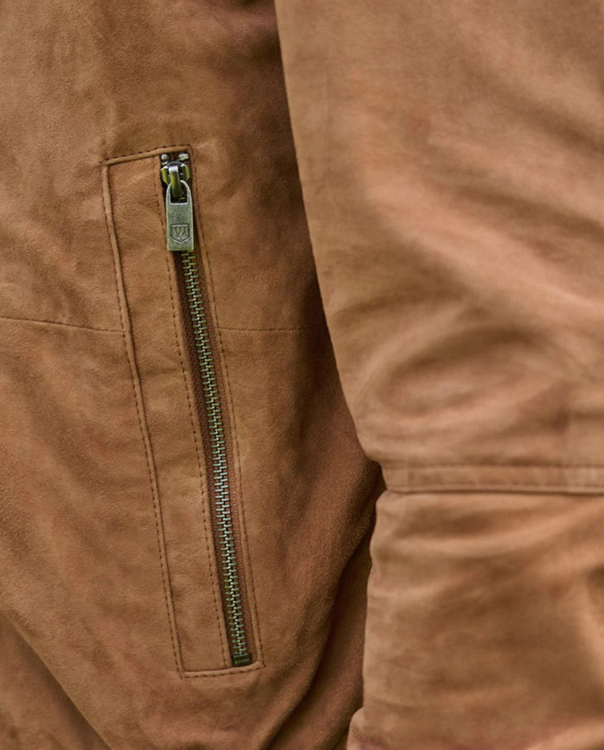 Leder Blouson ”Winston III” für Herren in cognac - Image 3