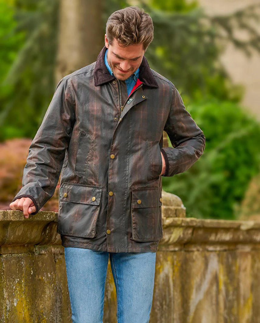 Leichte Herren Wachsjacke "Starberg" im klassischen Tartan Design - Image 2