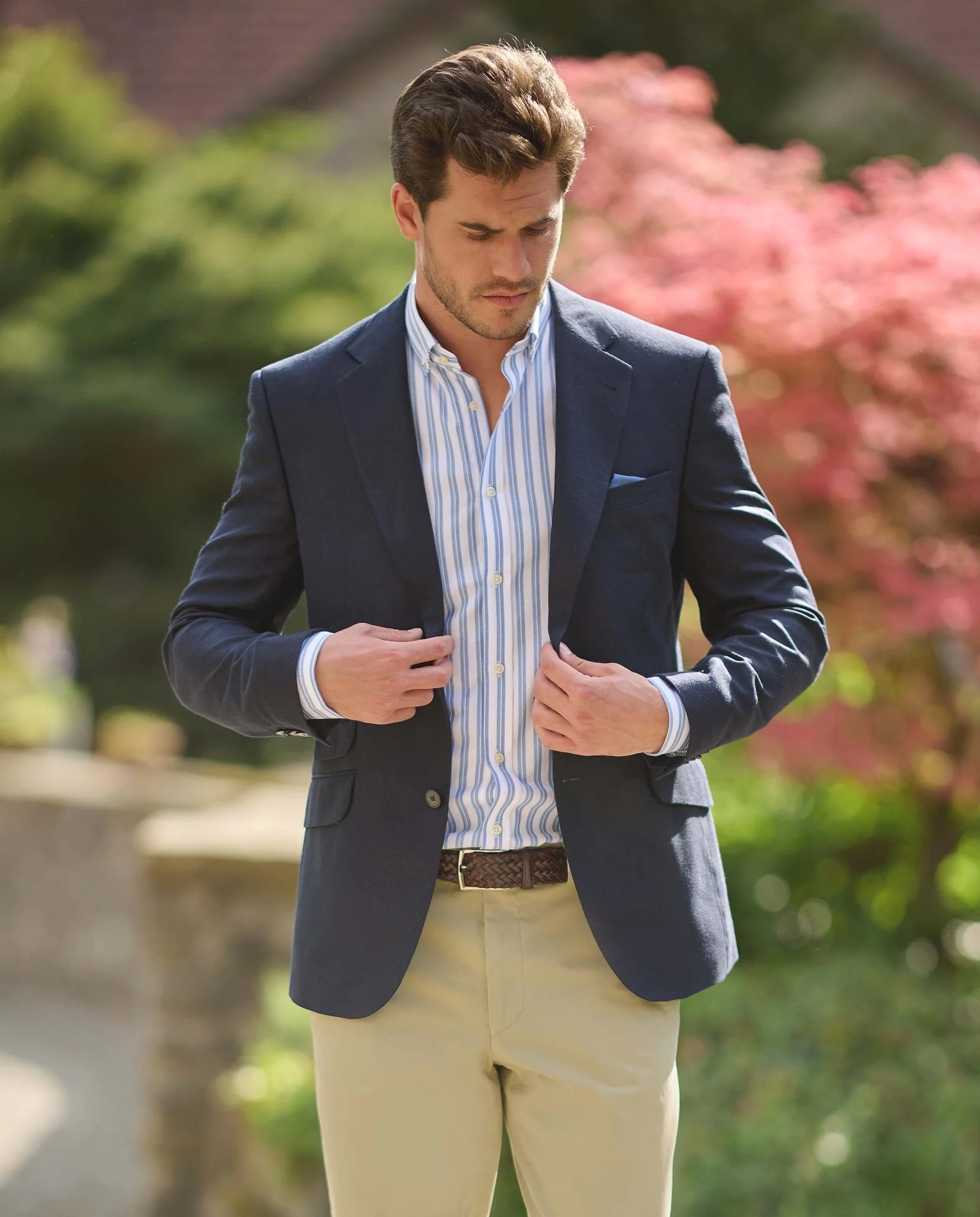 Sommersakko ''London'' aus Seide in navy - Image 3